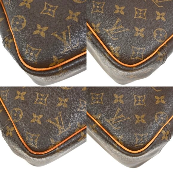 LOUIS VUITTON LV Logo Deauville Hand Bag Monogram Leather Brown M47270 83FB676 - Picture 3 of 16